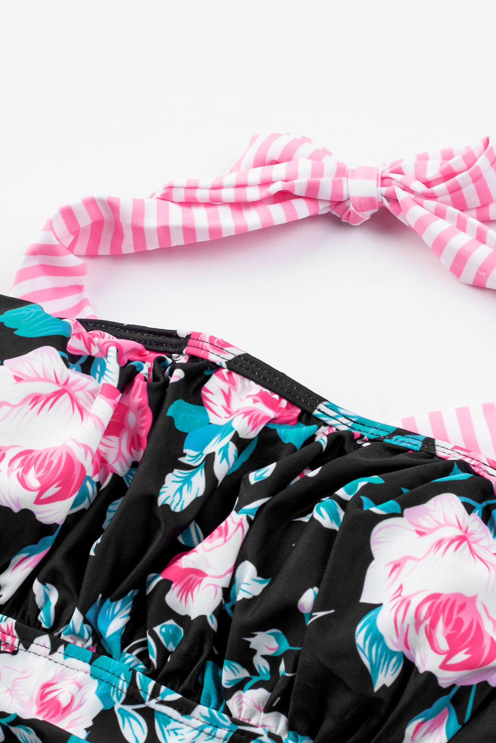 Mixed Print Tie-Back Two-Piece Swimsuit - adritiX