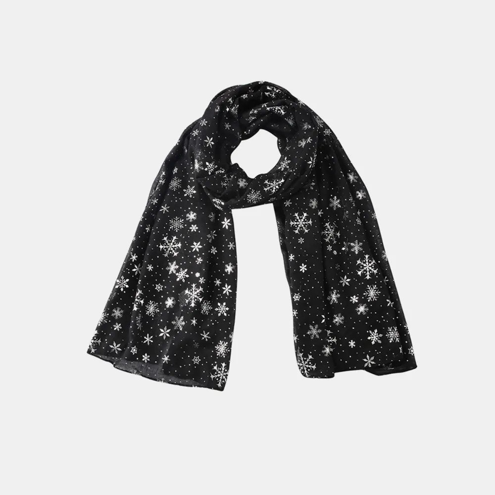 Thermal Snowflakes Polyester Scarf - adritiX