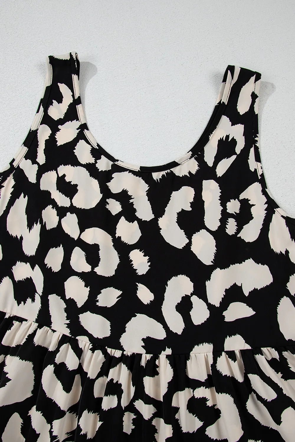 Leopard Print Sleeveless Summer Mini Dress - adritiX