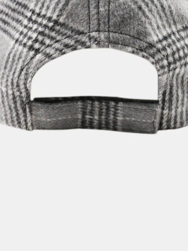 Plaid Adjustable Cotton Baseball Cap - adritiX