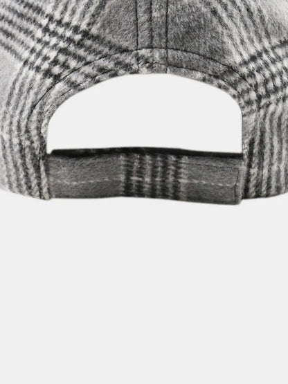Plaid Adjustable Cotton Baseball Cap - adritiX