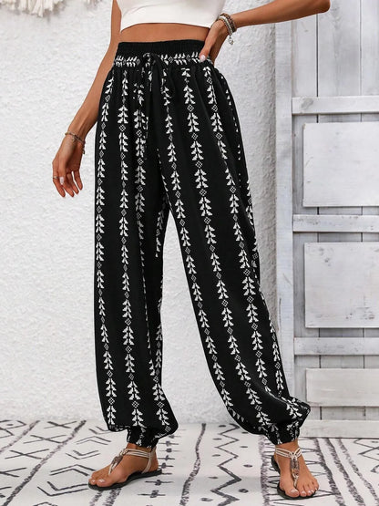 Printed Wide Leg Pants - adritiX