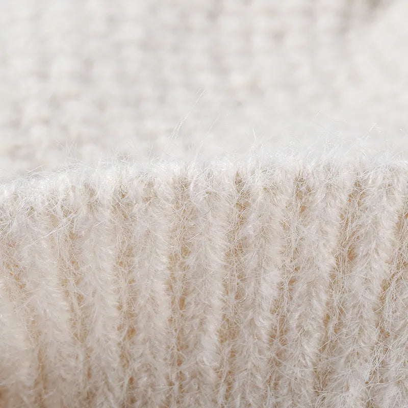 Thermal Bow Knit Hat with Pompom - adritiX