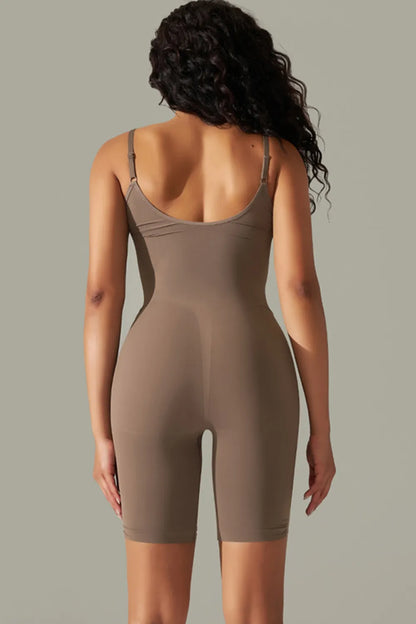 Elegant Spaghetti Strap Active Romper - adritiX