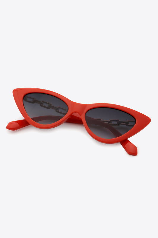 Chain Detail Cat-Eye Sunglasses - adritiX