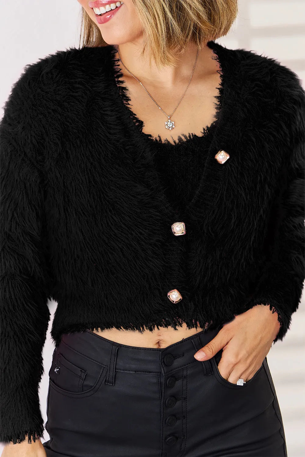 Scoop Neck Vest and Cardigan Sweater Set - adritiX