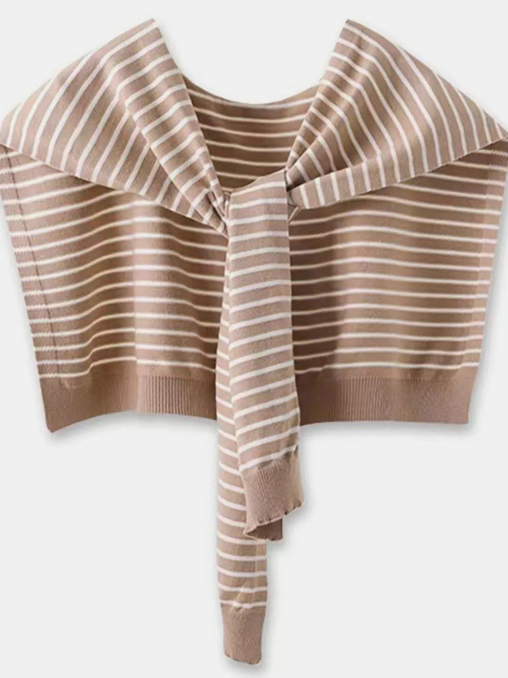 Striped Contrast Knit Wrap - adritiX