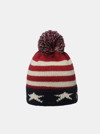 Roll Rim US Flag Knit Hat - adritiX