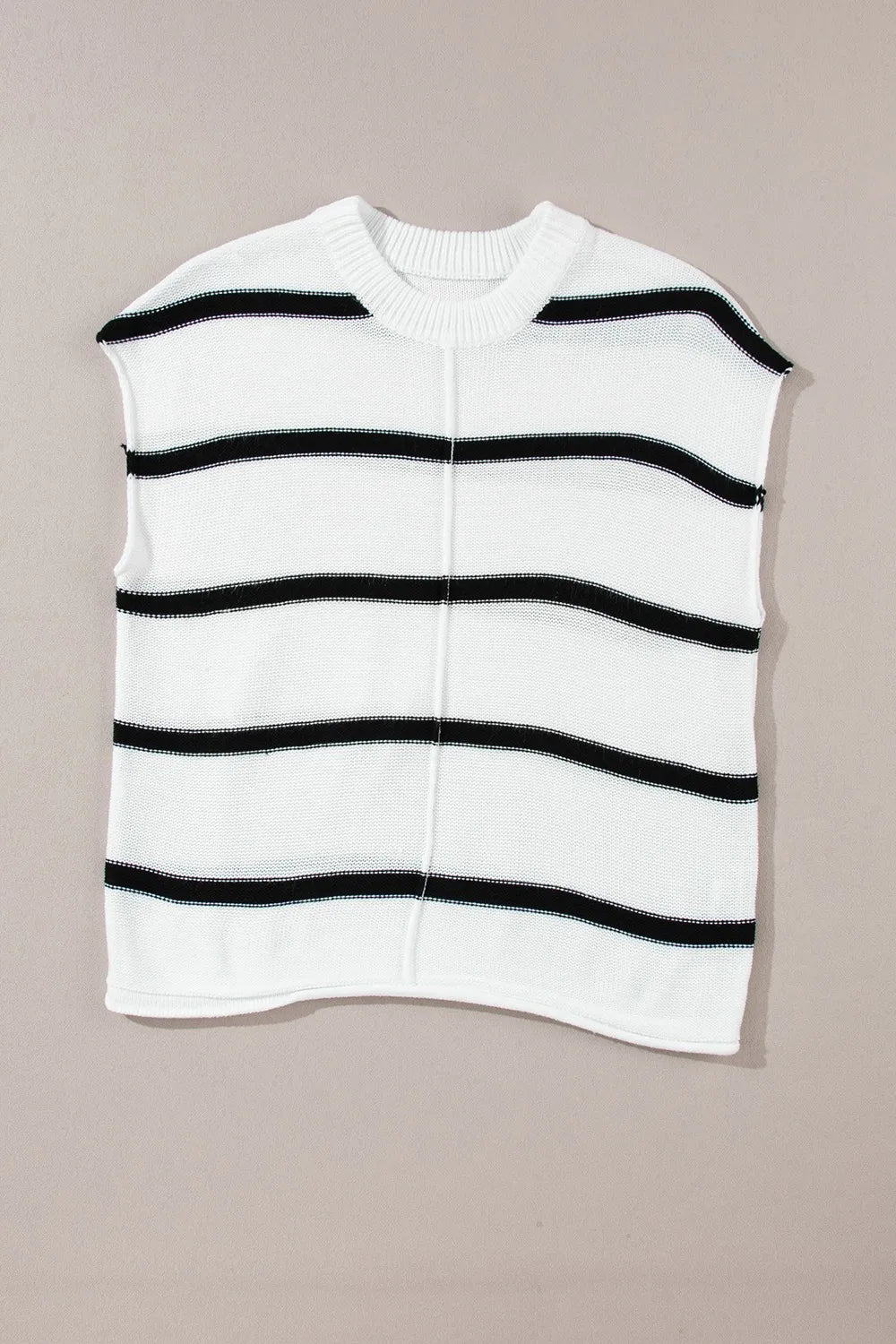Striped Batwing Sleeve Knit Top - adritiX