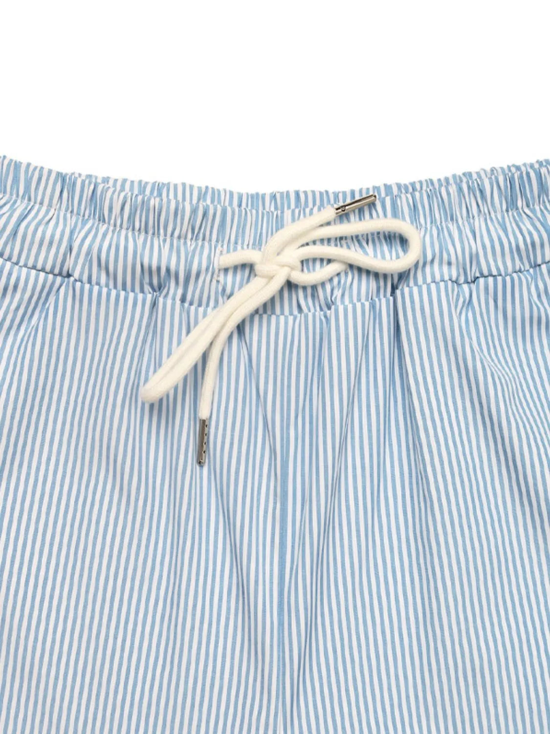 Drawstring Striped Wide Leg Cargo Pants - adritiX