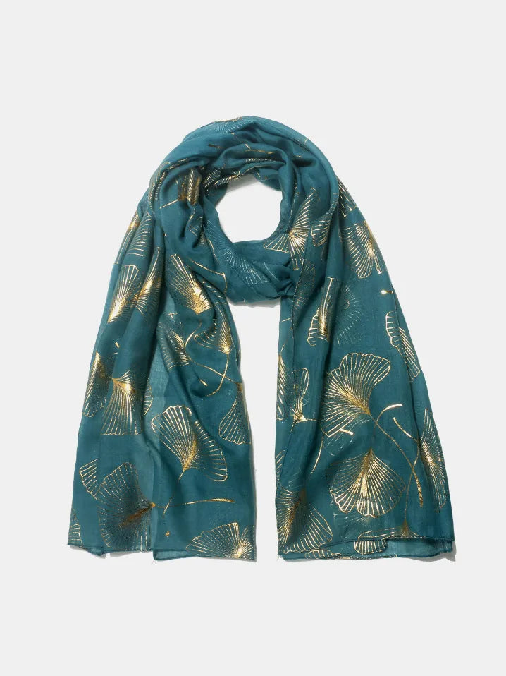 Ginkgo Leaf Polyester Scarf - adritiX