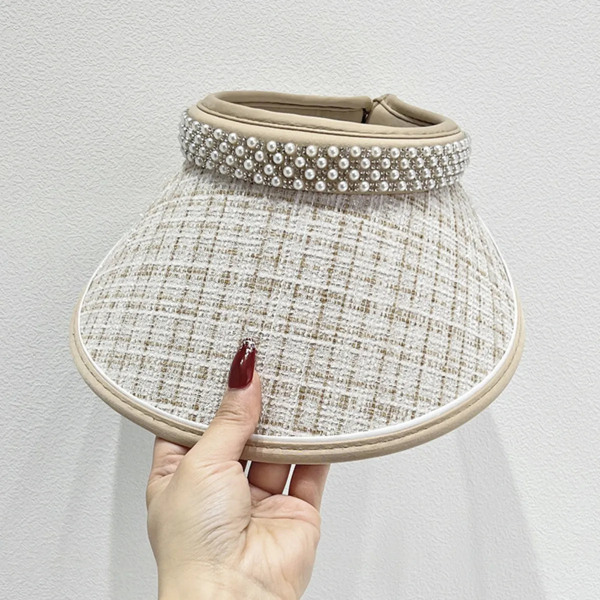 Pearl Detail Sunscreen Hat - adritiX