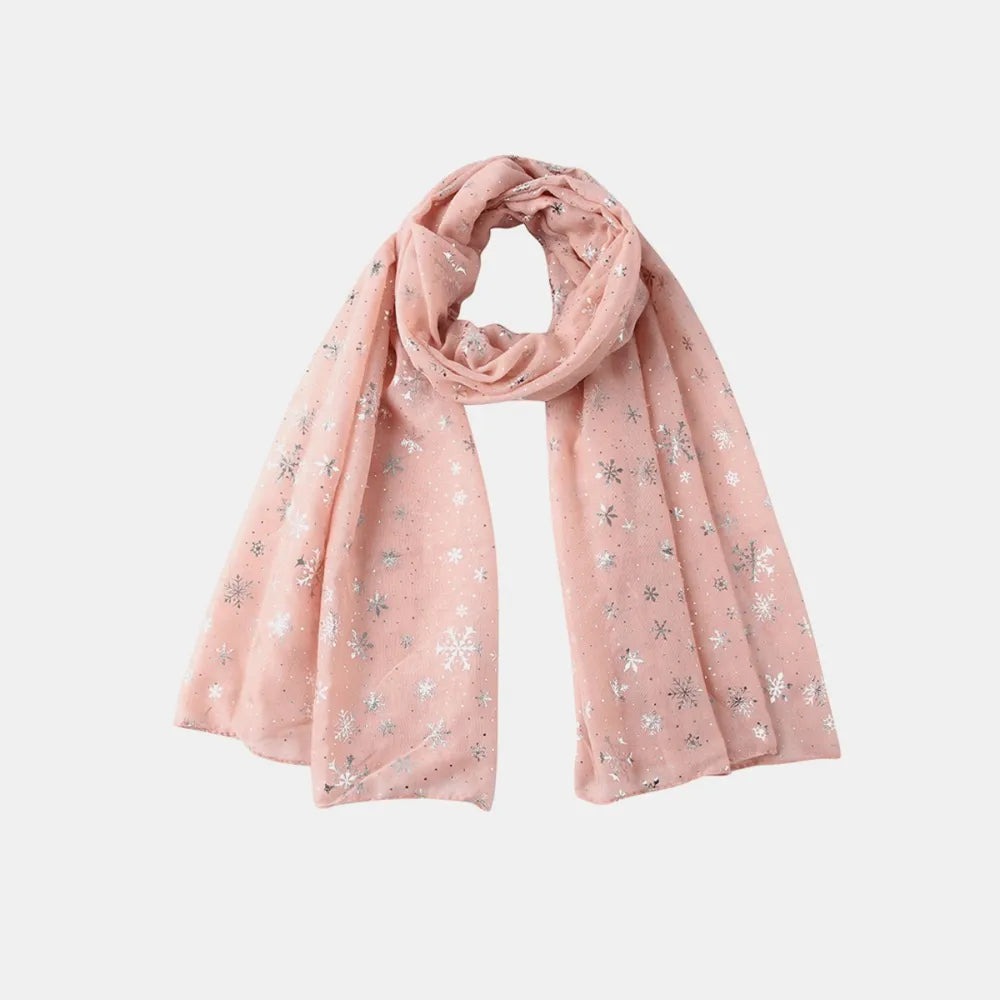Thermal Snowflakes Polyester Scarf - adritiX