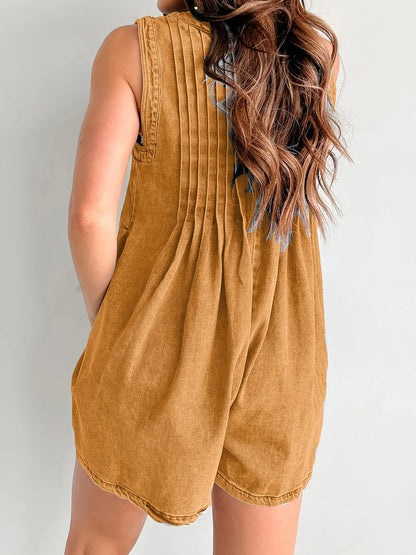 Elegant Tied Romper with Pockets - adritiX