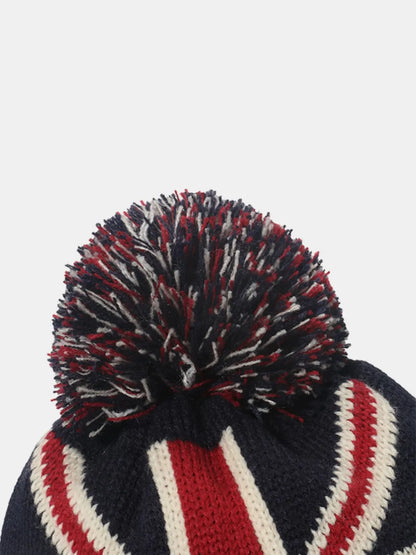 Roll Rim US Flag Knit Hat - adritiX
