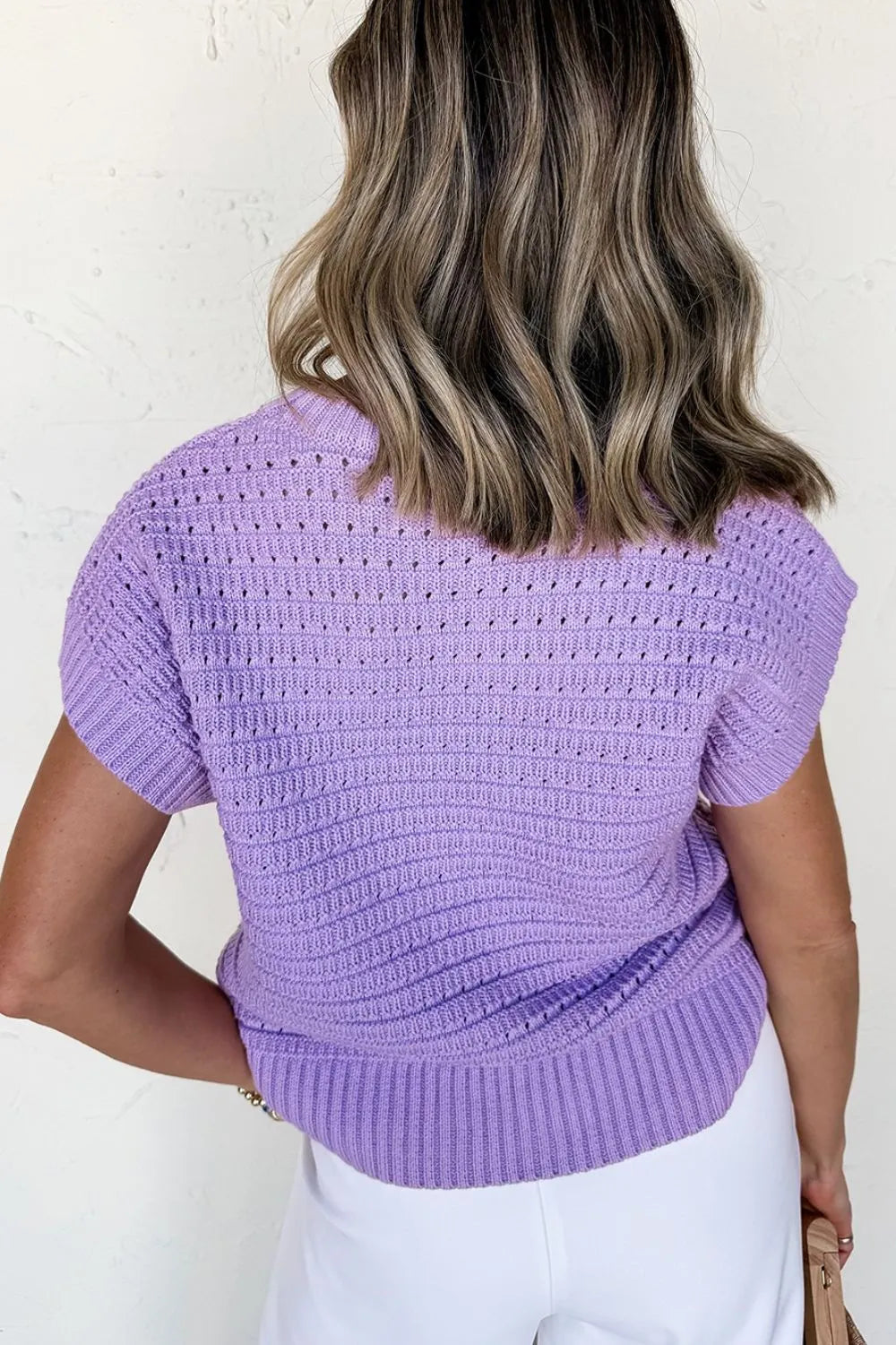Short Sleeve Knit Sweater Top - adritiX