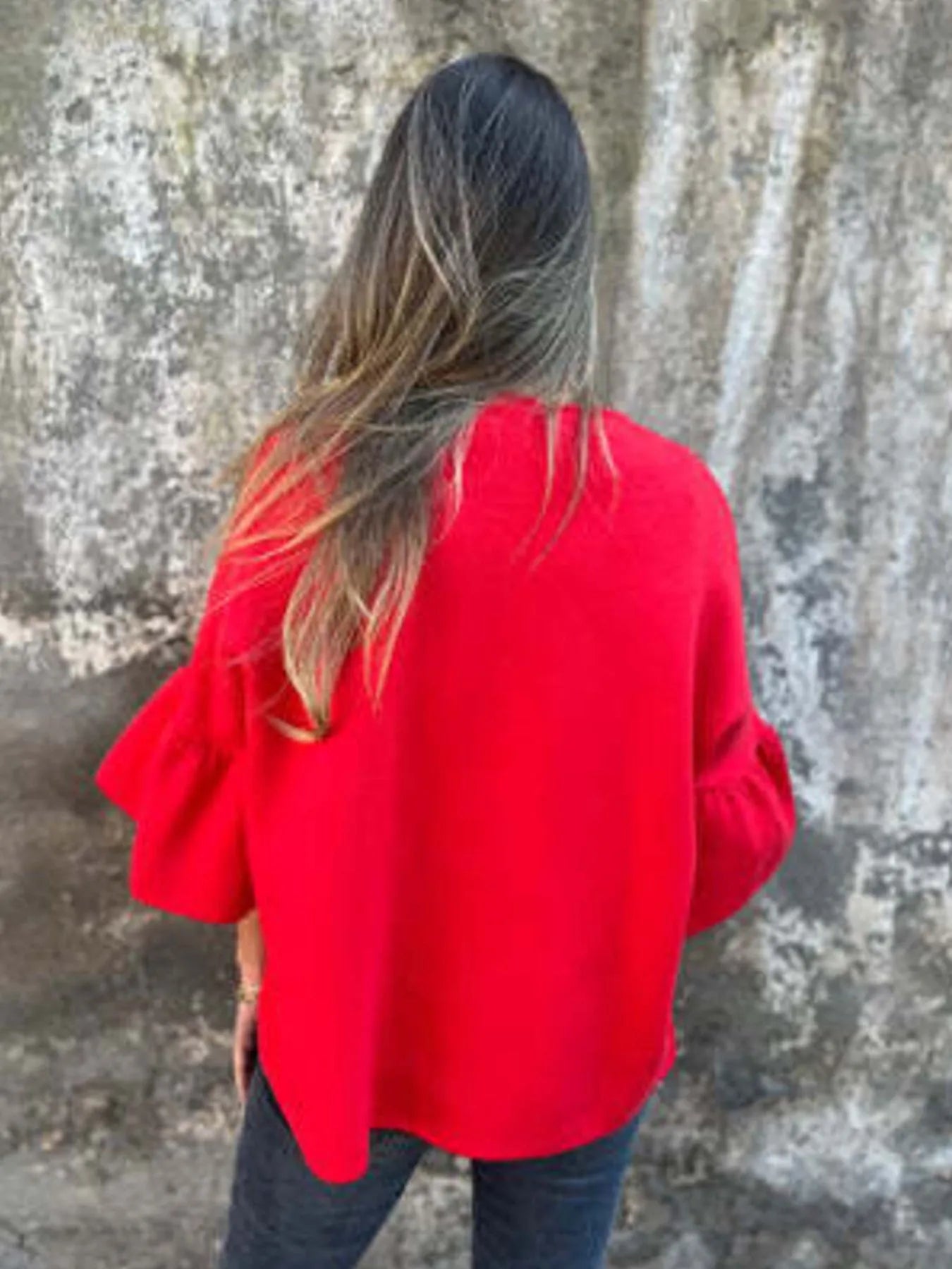 Full Size Bell Sleeve Open Front Cardigan Plus Size - adritiX