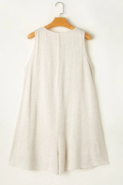 Elegant V-Neck Sleeveless Romper - adritiX