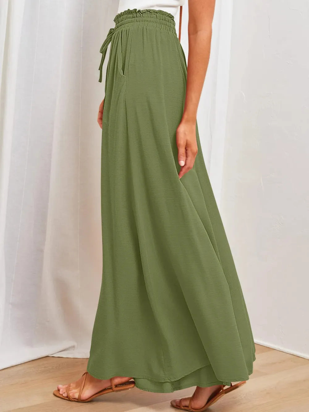 Wide Leg Pants with Pockets - adritiX