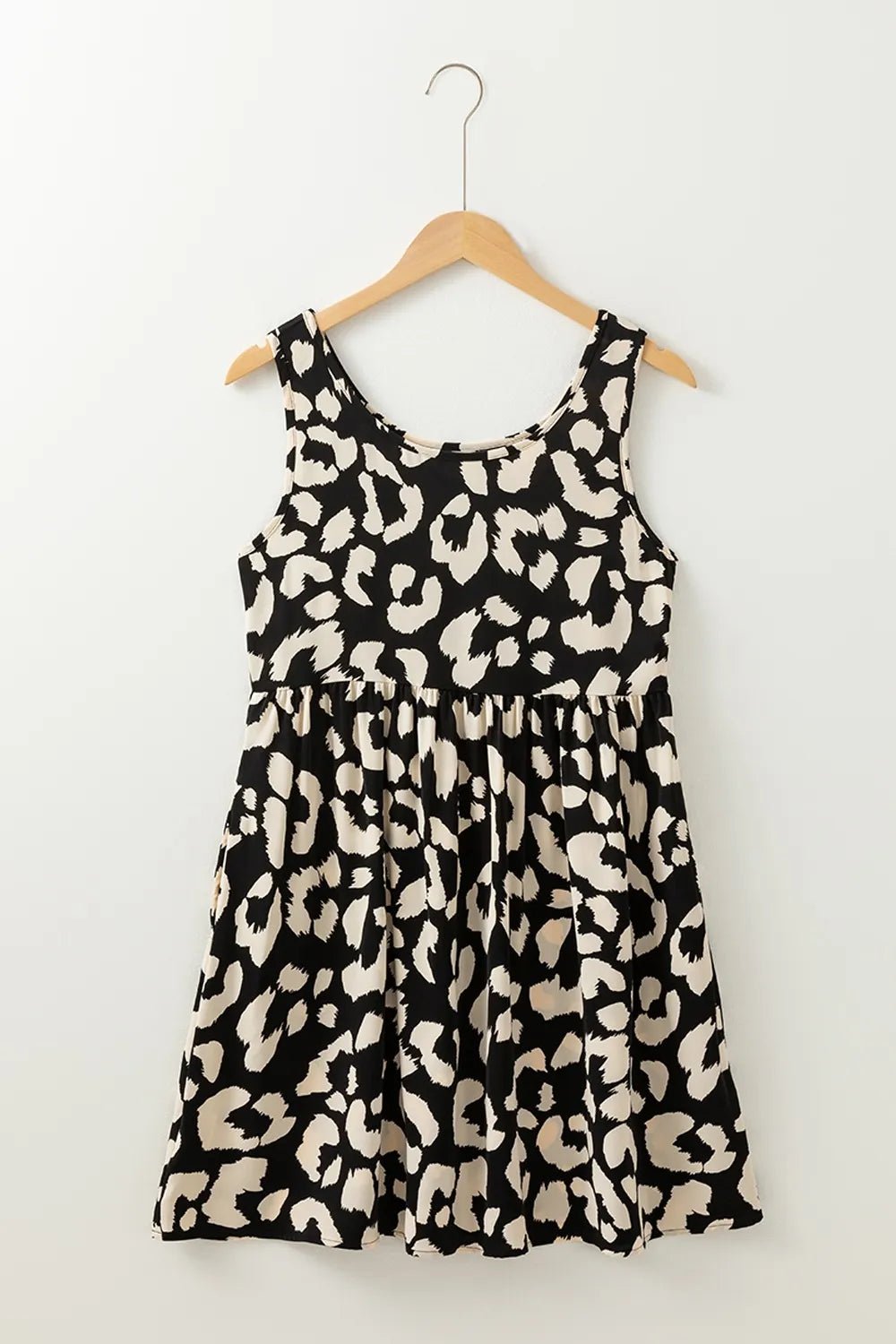 Leopard Print Sleeveless Summer Mini Dress - adritiX