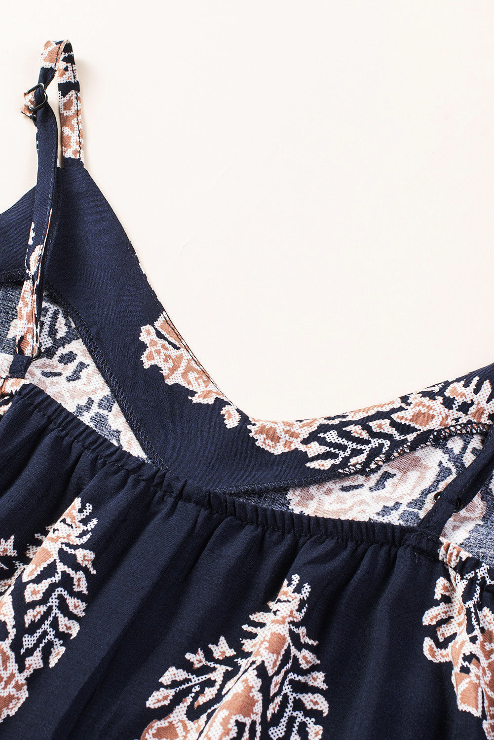 Elegant Printed V-Neck Sleeveless Jumpsuit - adritiX