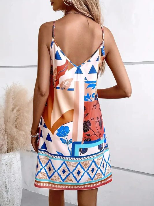 Abstract Print Cami Mini Dress - adritiX