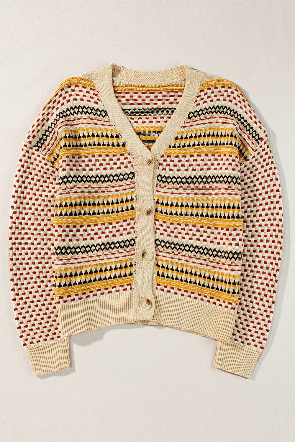 Button Down Long Sleeve Cardigan - adritiX
