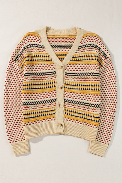Button Down Long Sleeve Cardigan - adritiX
