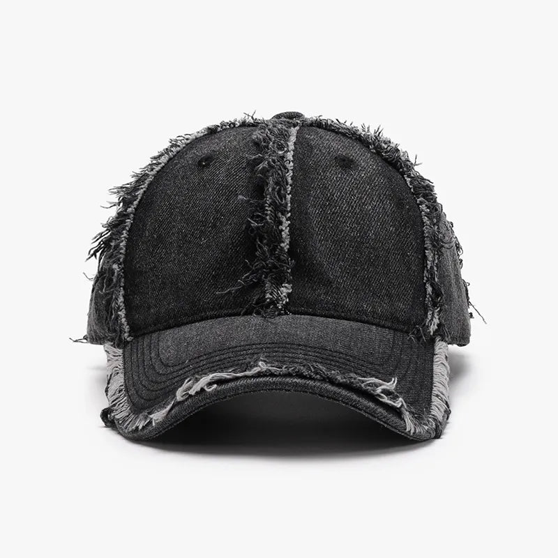 Raw Hem Cotton Baseball Cap - adritiX