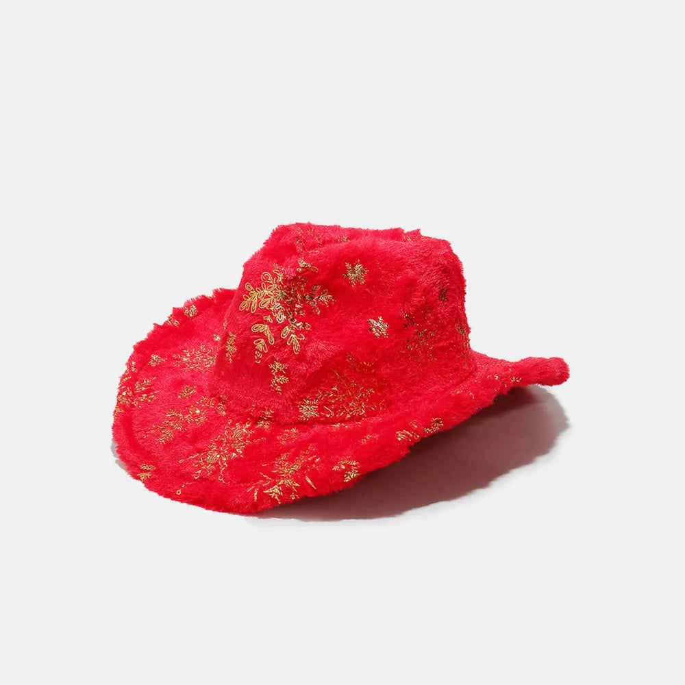 Fuzzy Snowflakes Polyester Hat - adritiX