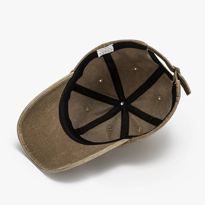 Washed Curved-Brim Baseball Cap - adritiX