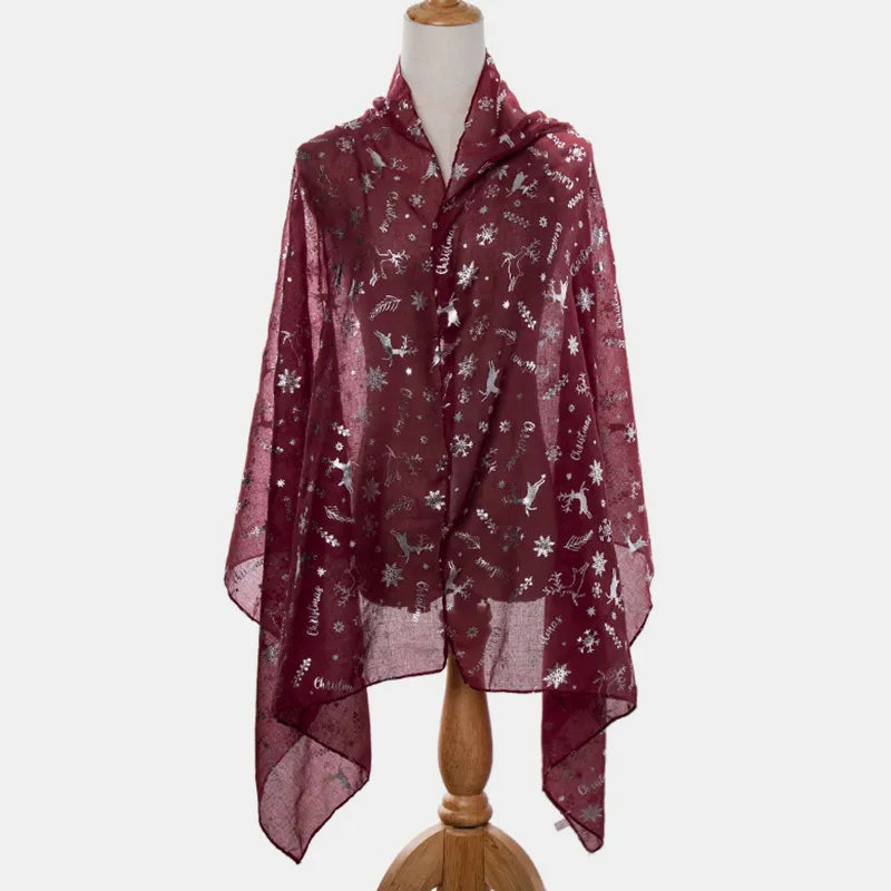 Christmas Element Polyester Scarf - adritiX