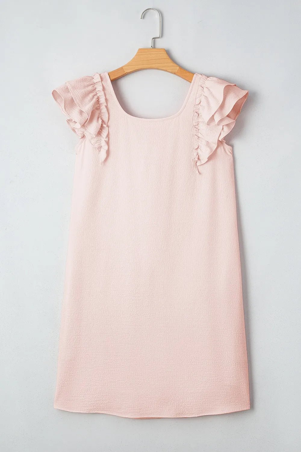 Ruffle Sleeve Bow Back Mini Dress - adritiX