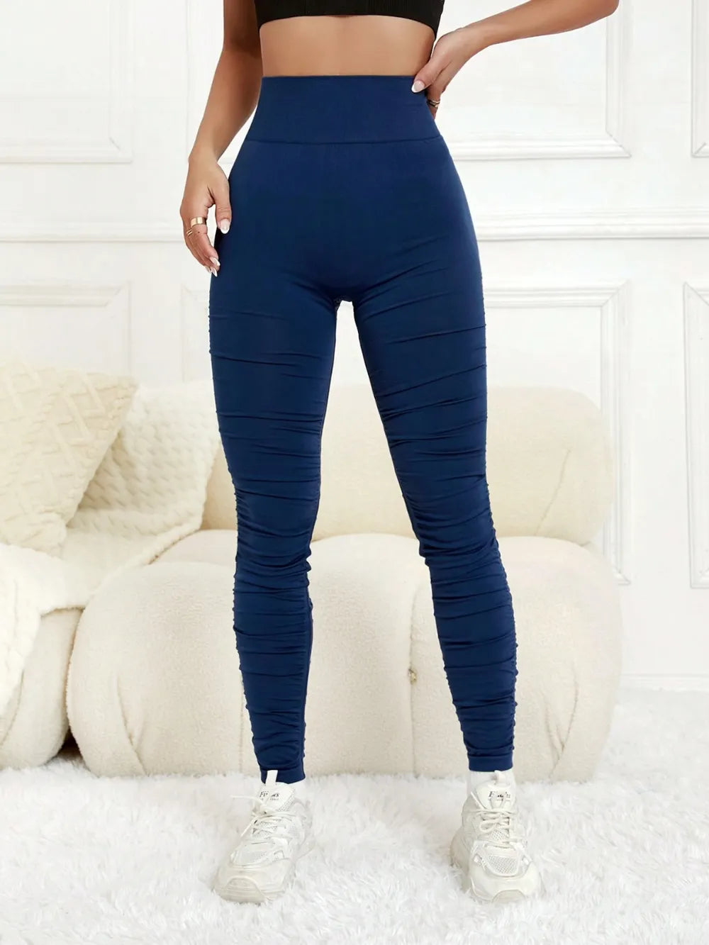 Ruched High Waist Active Leggings - adritiX
