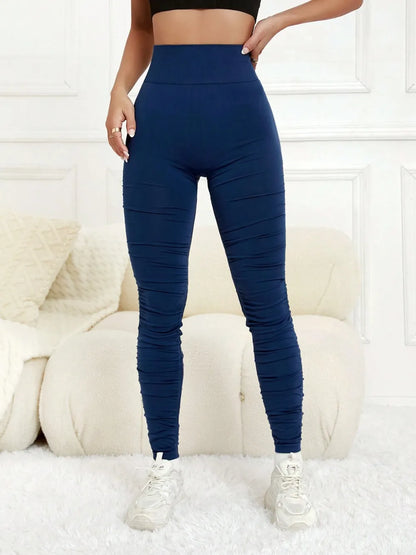 Ruched High Waist Active Leggings - adritiX