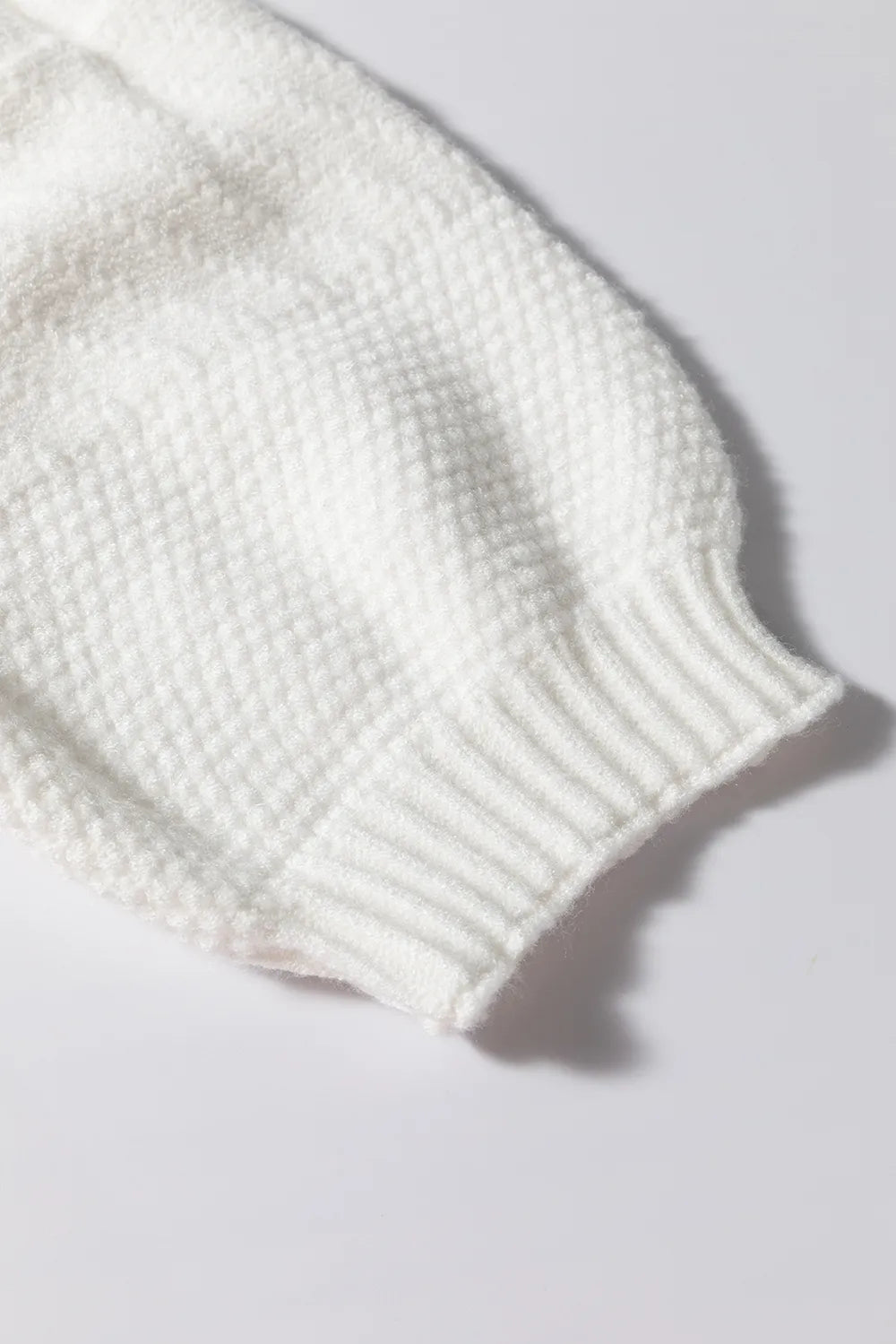 Elegant Cable Knit Round Neck Half Sleeve Sweater - adritiX