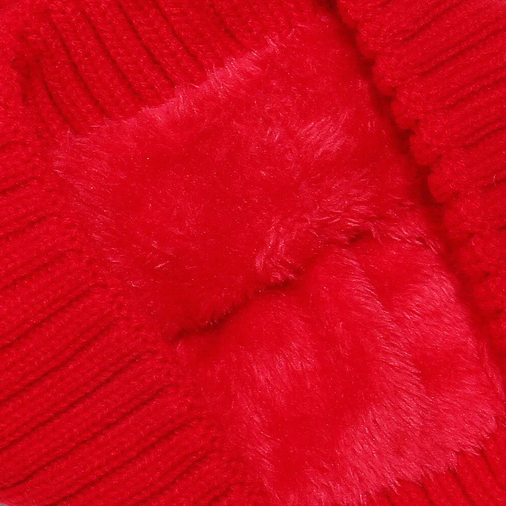 Cable Knit Winter Hat with Pompom - adritiX