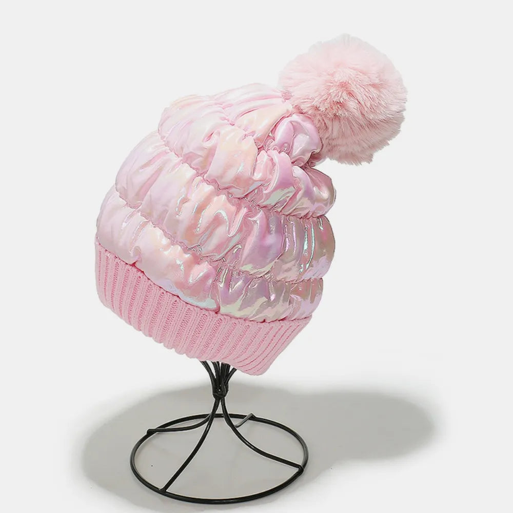 Thermal Knit Hat with Pompom - adritiX