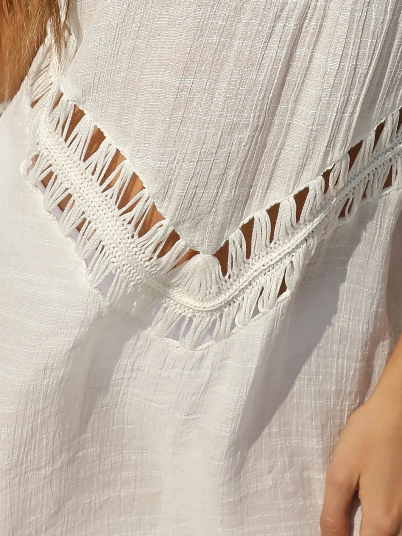 Crochet Detail Beach Cover Up Dress - adritiX