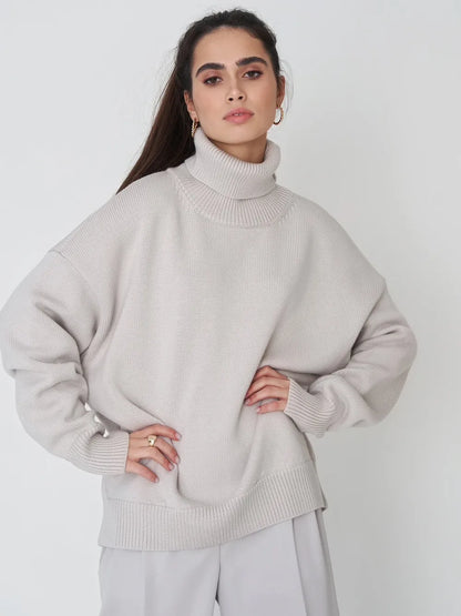 Turtleneck Long Sleeve Sweater - adritiX