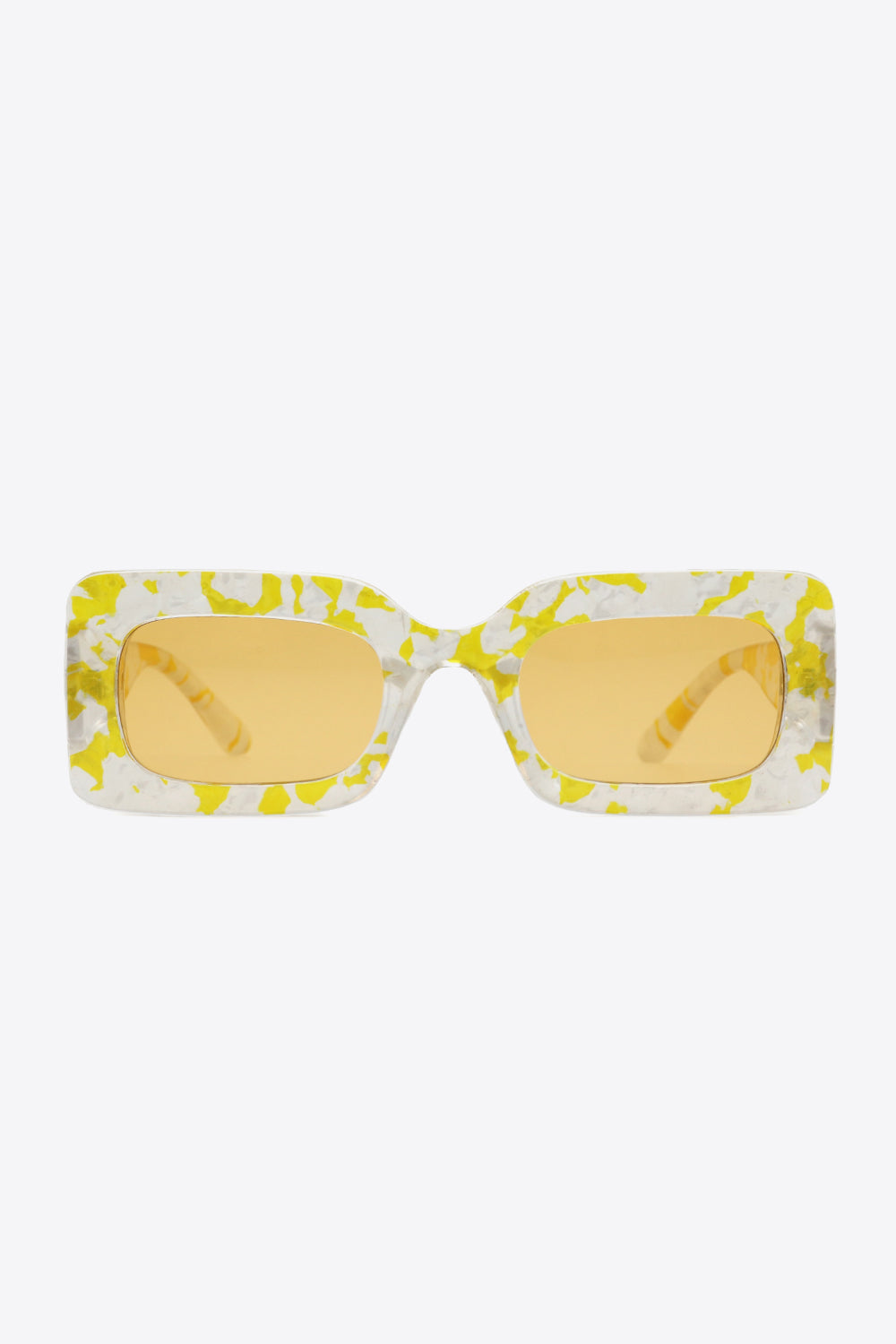 Tortoiseshell Rectangle Polycarbonate Sunglasses - adritiX