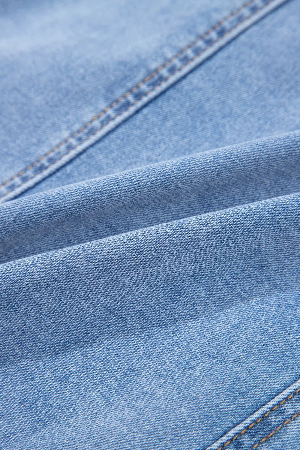 Square Neck Wide Strap Denim Dress - adritiX