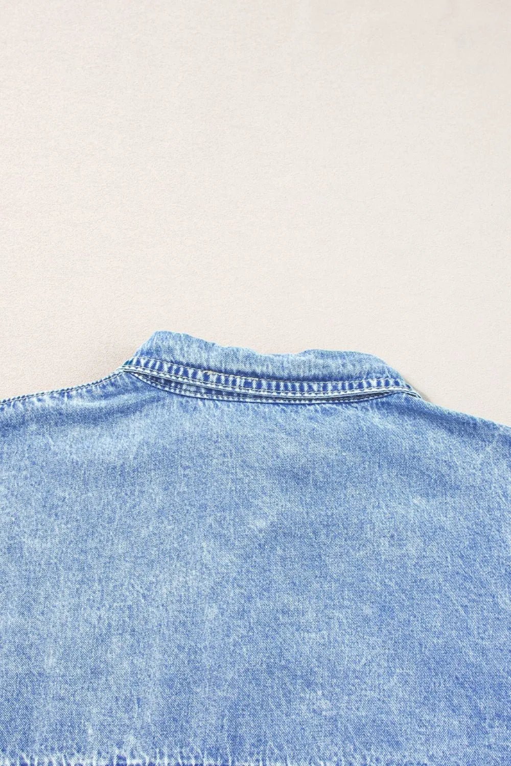 Oversized Button Down Denim Shirt Dress - adritiX