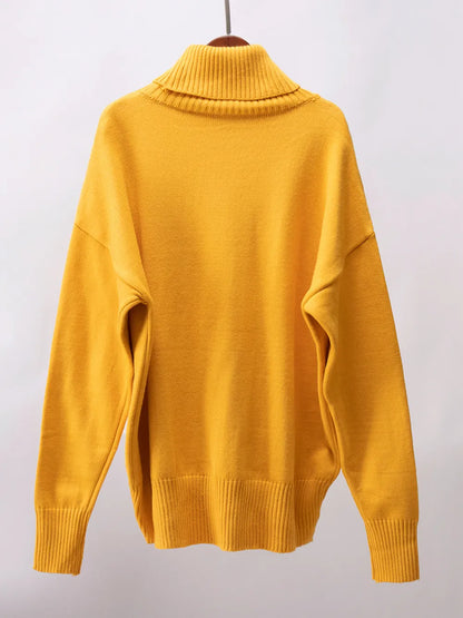 Turtleneck Long Sleeve Sweater - adritiX