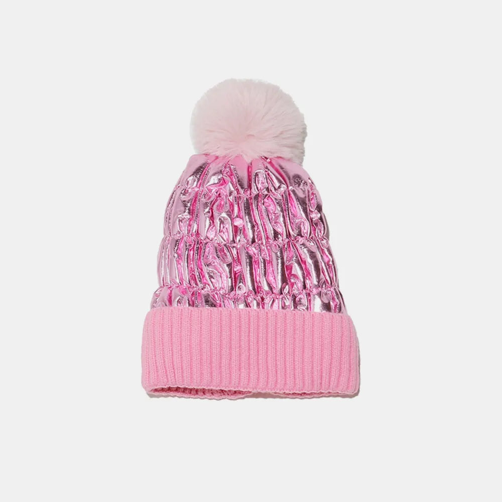 Thermal Knit Hat with Pompom - adritiX