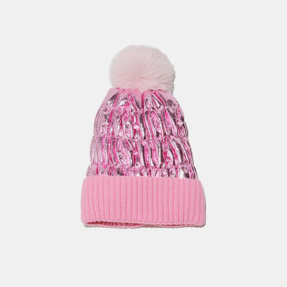 Thermal Knit Hat with Pompom - adritiX