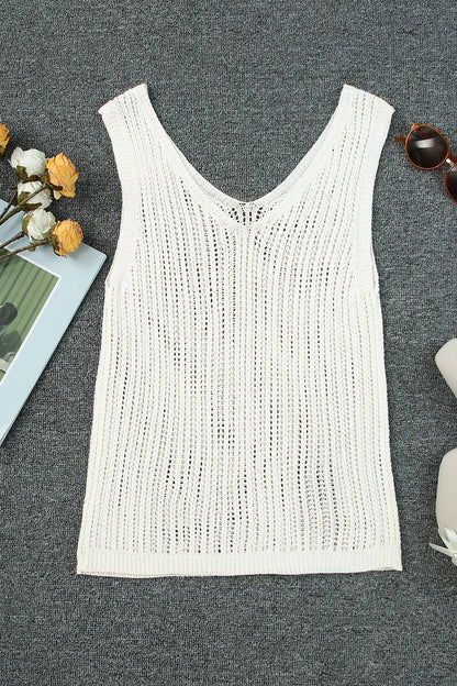 V-Neck Wide Strap Knit Vest - adritiX