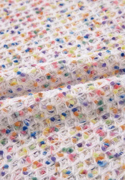 Confetti Round Neck Long Sleeve Sweater - adritiX