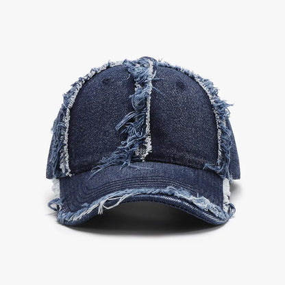 Raw Hem Cotton Baseball Cap - adritiX