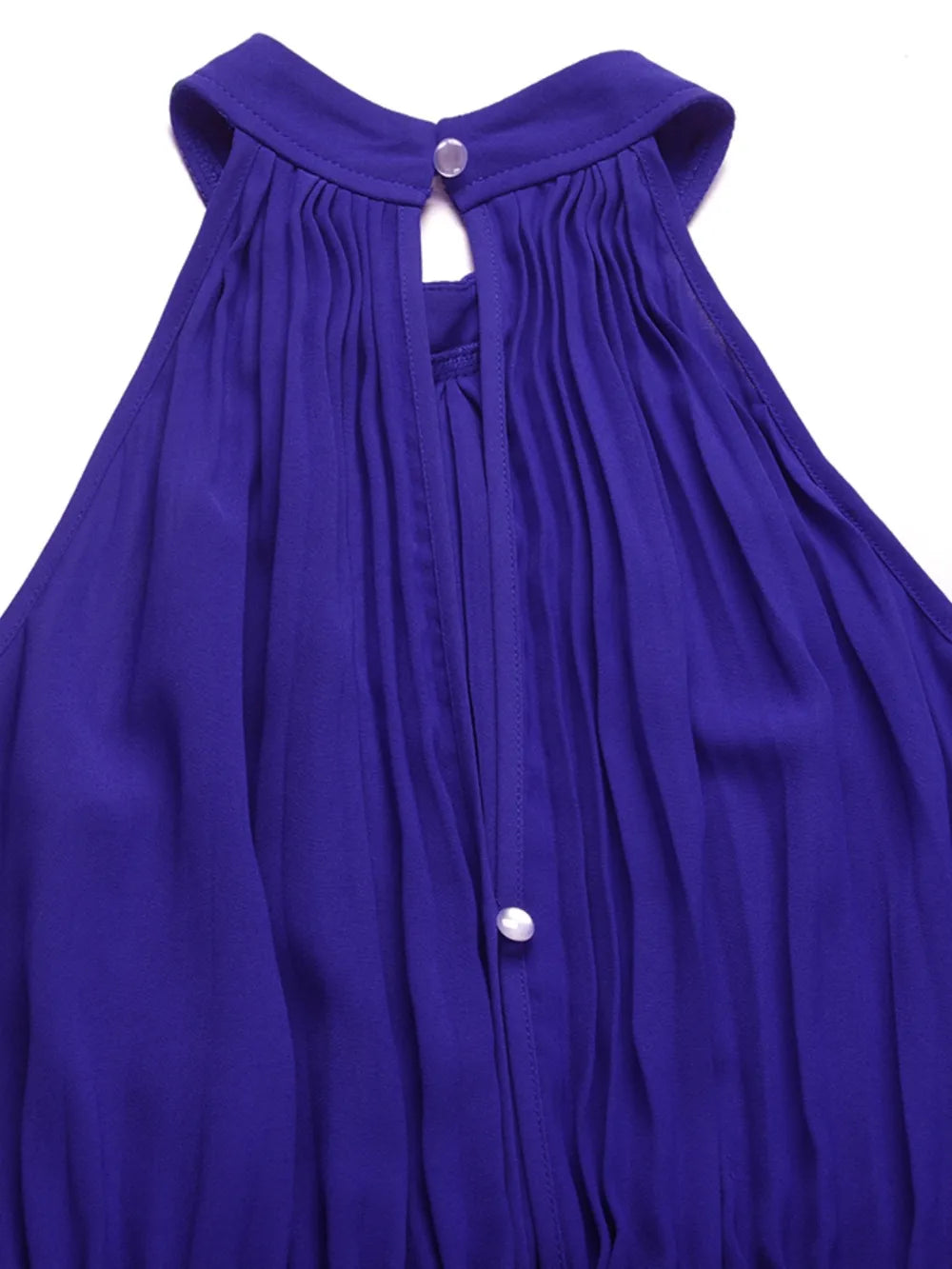 Elegant Cutout Tied Pleated Sleeveless Jumpsuit - adritiX
